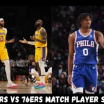 lakers vs 76ers match player stats