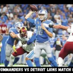 washington commanders vs detroit lions match player stats