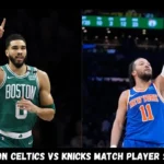 boston celtics vs knicks match player stats