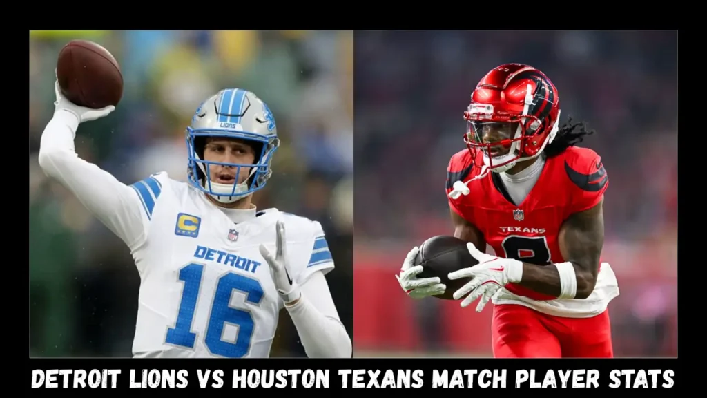 detroit lions vs houston texans match player stats