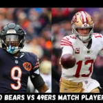 chicago bears vs 49ers match player stats