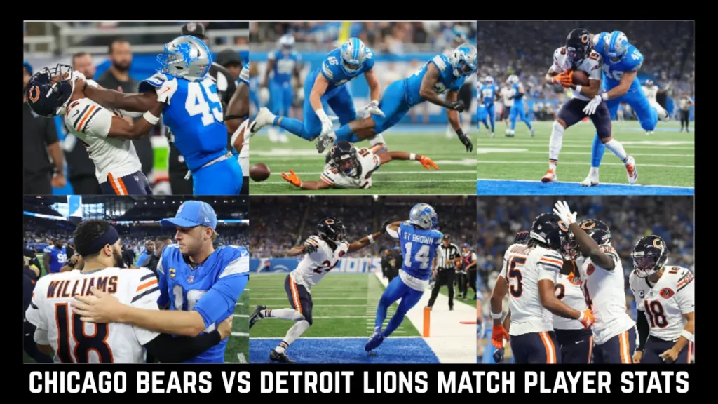 chicago bears vs detroit lions match player stats