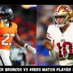 denver broncos vs 49ers match player stats