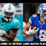 miami dolphins vs detroit lions match player stats