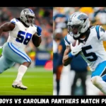 dallas cowboys vs carolina panthers match player stats