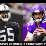 Las Vegas Raiders vs Minnesota Vikings Match Player Stats