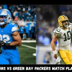 detroit lions vs green bay packers match player stats