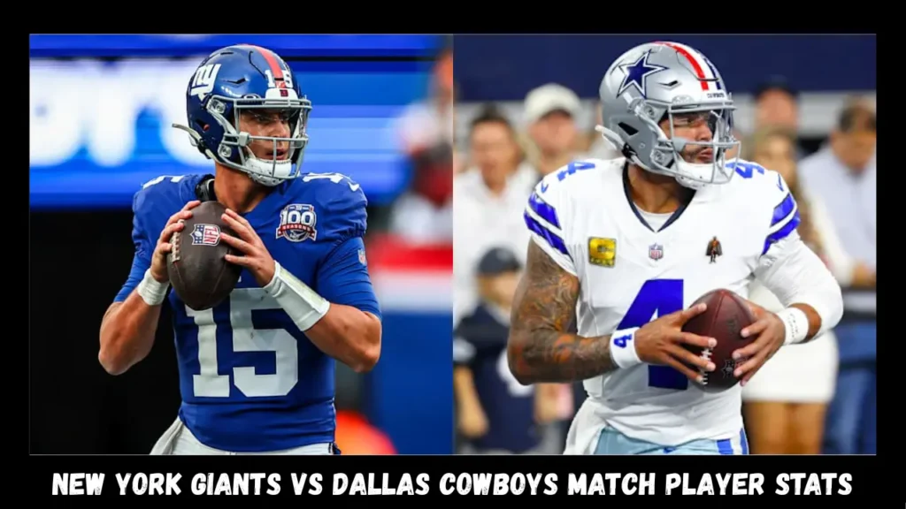 new york giants vs dallas cowboys match player stats