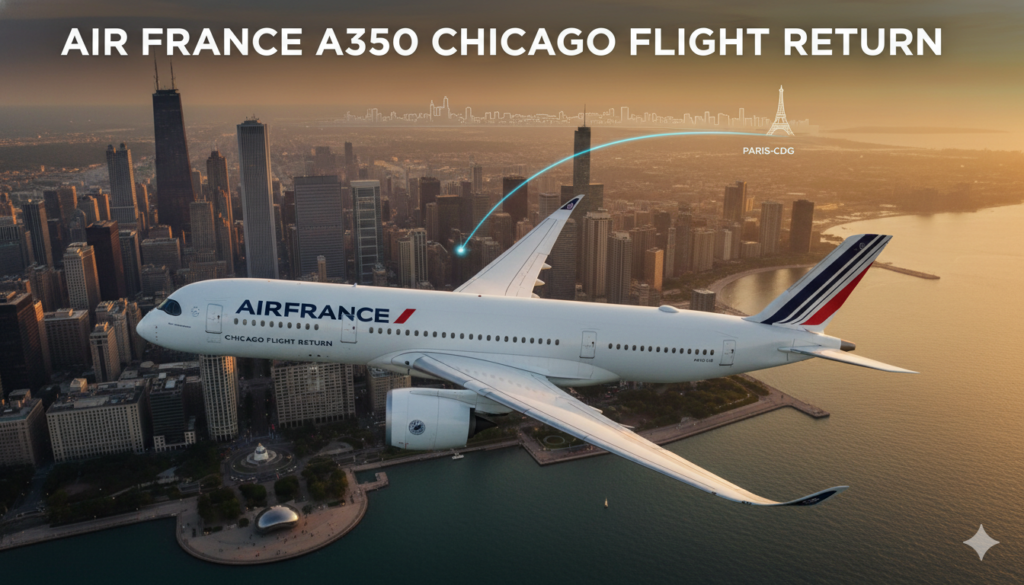 Air France A350 Chicago Flight Return